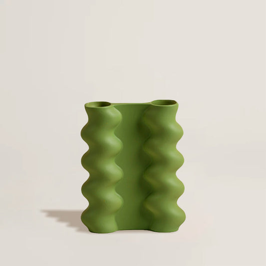 Green Art Wave Vase