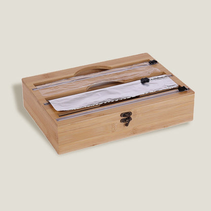 Bamboo Wood Wrap Dispenser Box