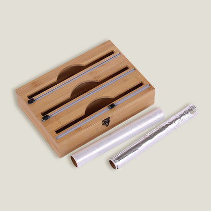 Bamboo Wood Wrap Dispenser Box