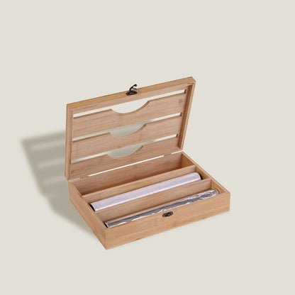 Bamboo Wood Wrap Dispenser Box