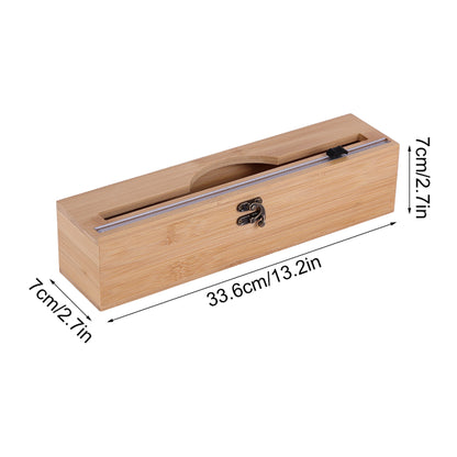 Bamboo Wood Wrap Dispenser Box