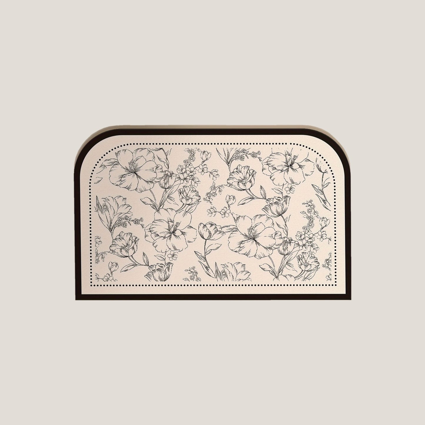 Black Floral Bath Mat