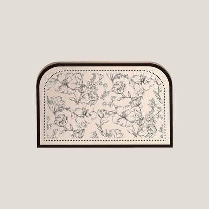 Black Floral Bath Mat