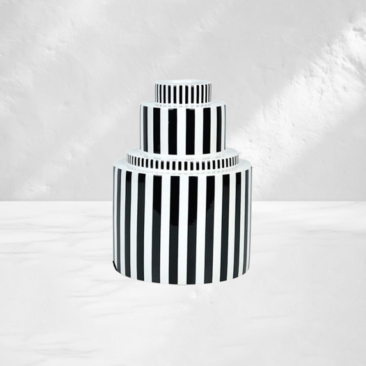 Black Striped Vases