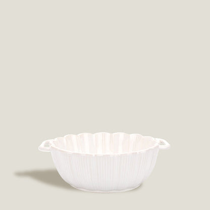 White Ceramic Bowls With Handle