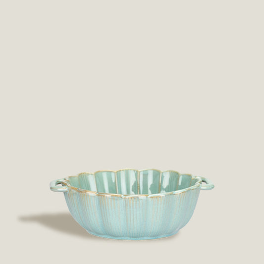 Green Ceramic Bowls With Handle