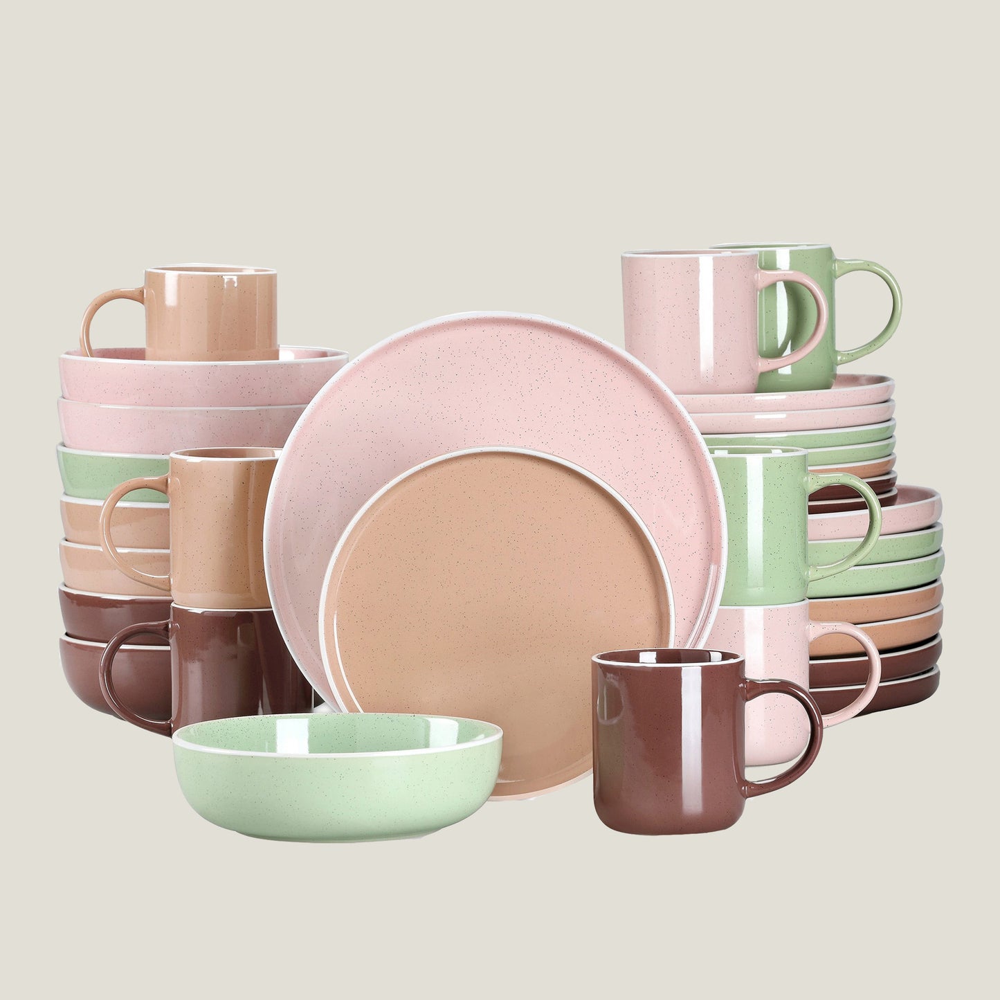 Colorful Peach Tableware Set