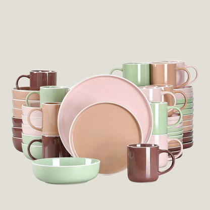 Colorful Peach Tableware Set