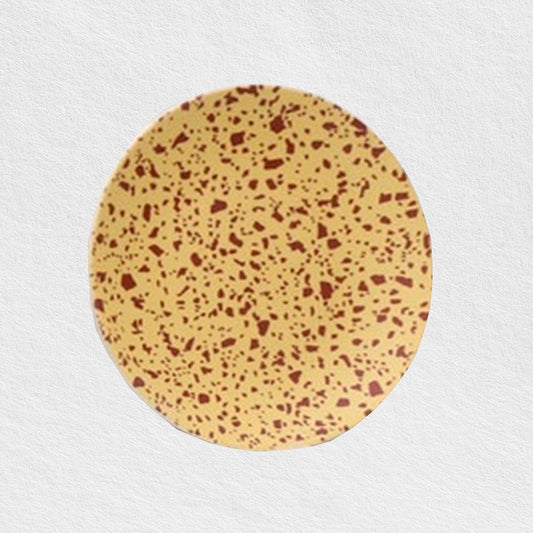 Yellow Dots Abstract Plates