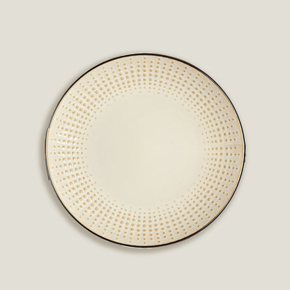 Cream Embossed Stone Tableware Set