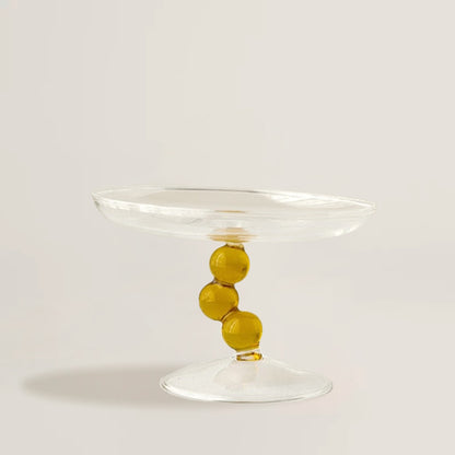 Yellow Dot Glass Tray