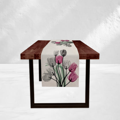 Flower Tulip Table Runner