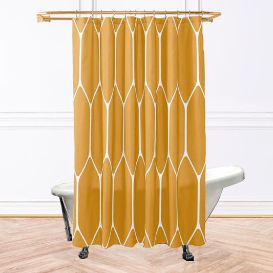 Golden Mustard Shower Curtain