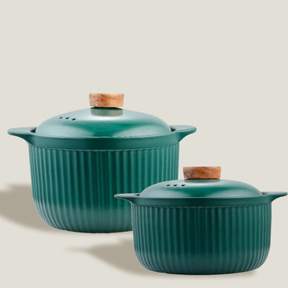 Green Ceramic Cooking Pot