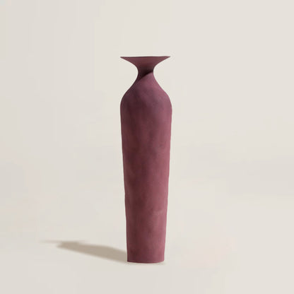 Purple Hammered Ceramic Vase