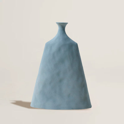 Blue Hammered Ceramic Vases