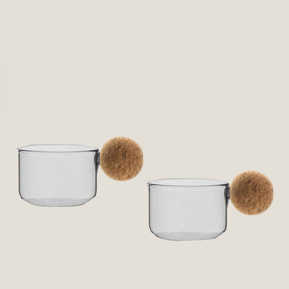 Glass Dot Cup Set