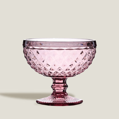 Pink Glass Goblet Bowl