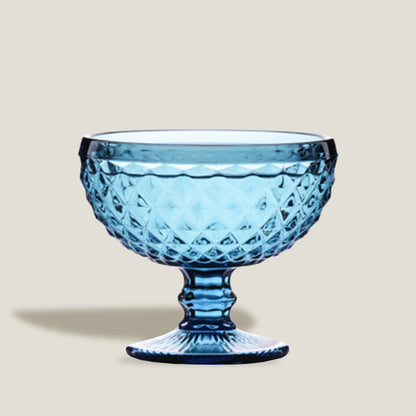 Blue Glass Goblet Bowl