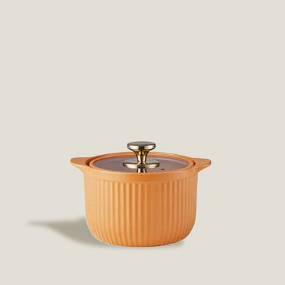 Orange Ceramic Cooking Pot