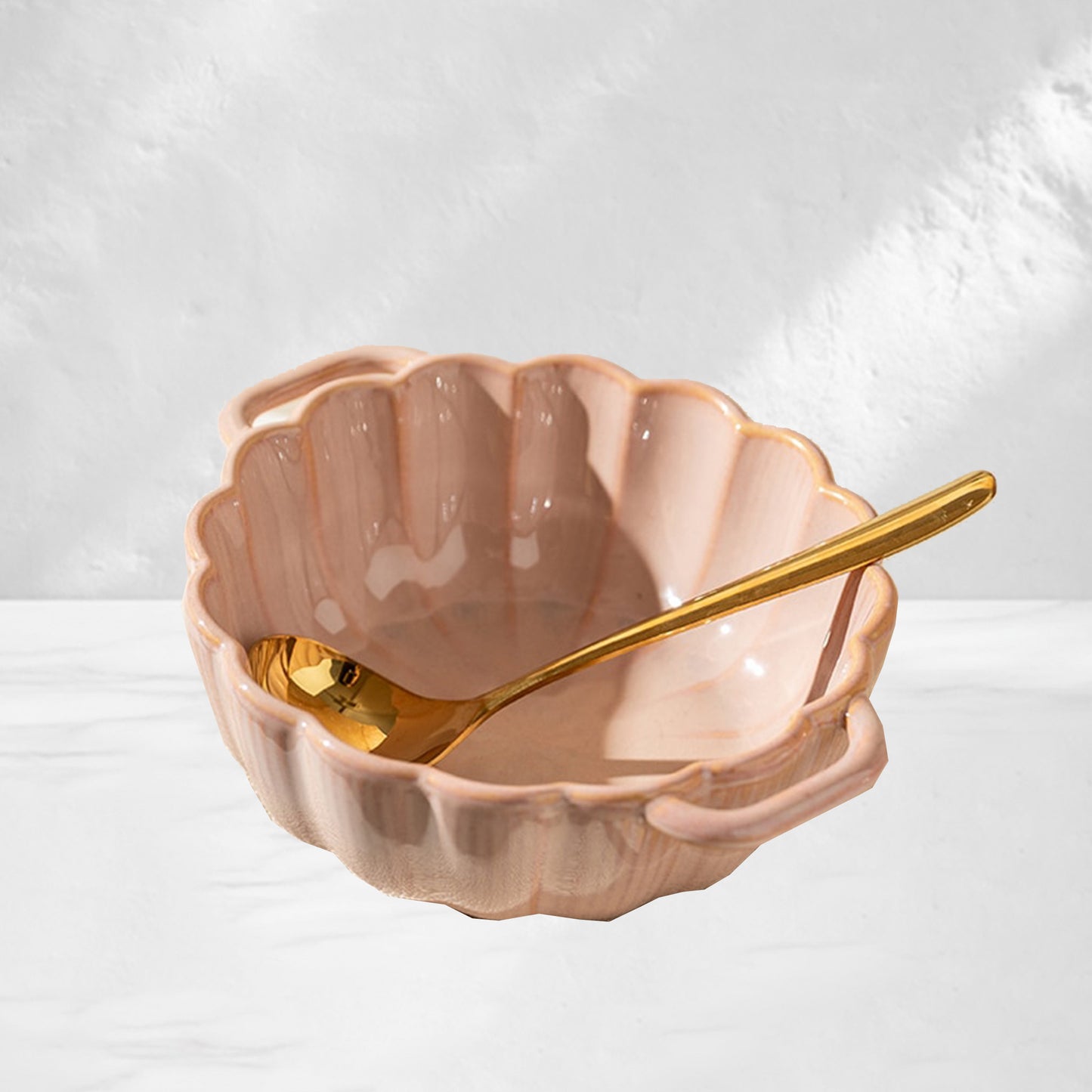 Pink Ceramic Bowls With Handle