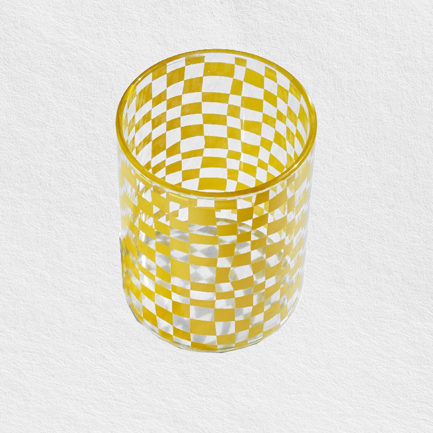 Yellow Plaid Glass
