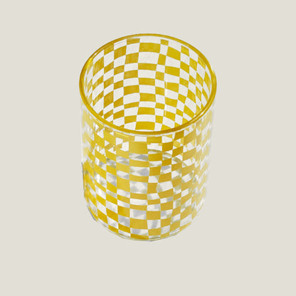 Yellow Plaid Glass