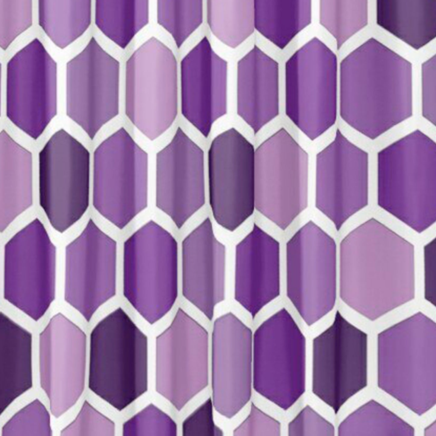 Purple Honeycomb Shower Curtain