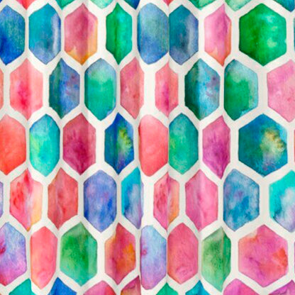 Rainbow Honeycomb Shower Curtain