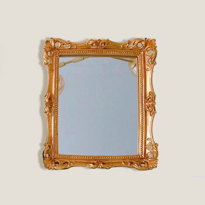 Rectangular Gold Wall Mirror