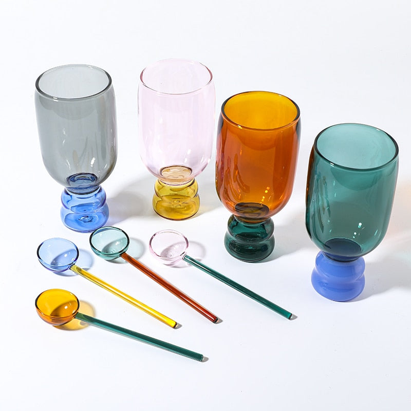 Blue Candy Cocktail Glass Set