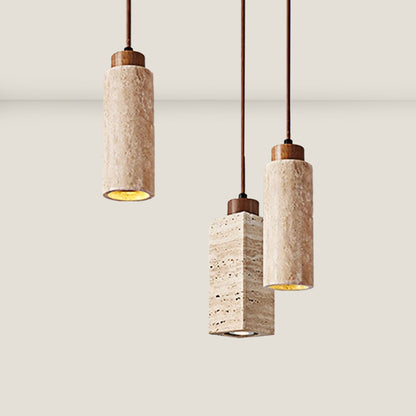 Stone Cylinder Ceiling Lamp