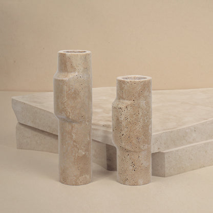 Travertine Stone Oval  Vase