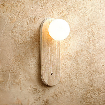 Stone Oval Wall Lamp