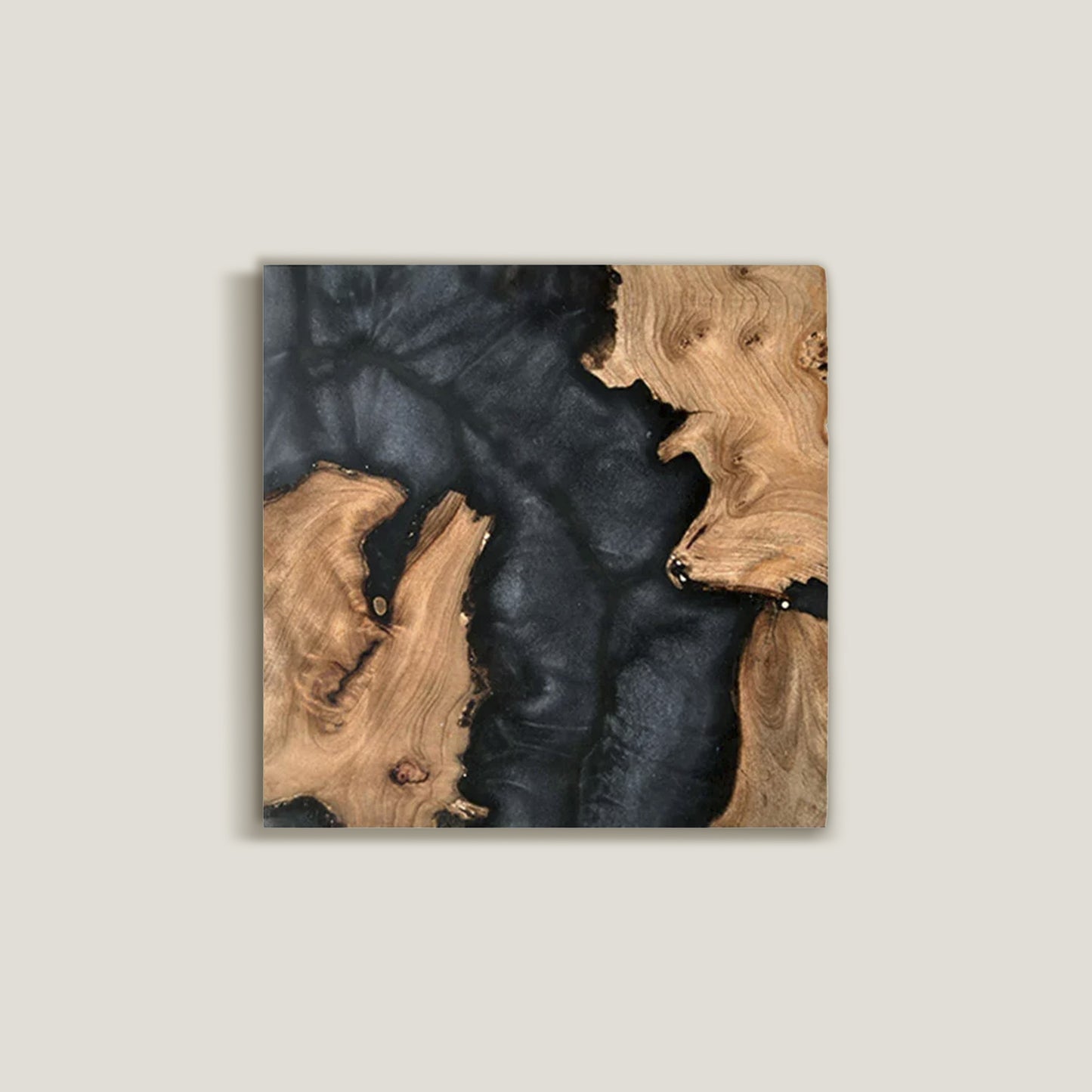 Ocean Black Wood Coaster-sæt