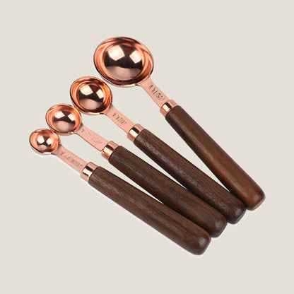 Wood Measuring Cups & Spoons Set