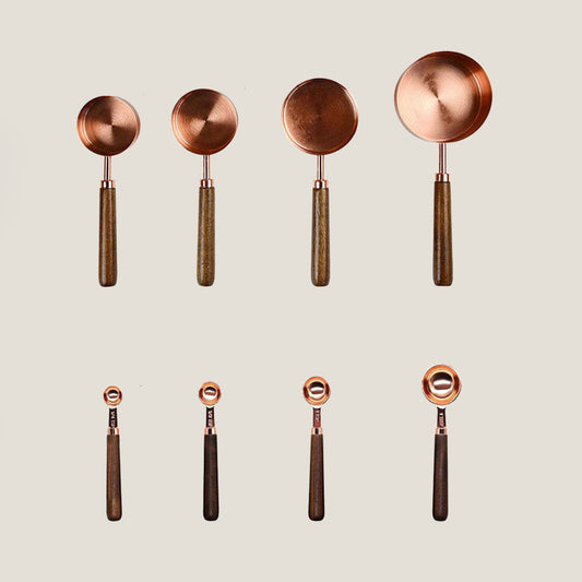 Wood Measuring Cups & Spoons Set