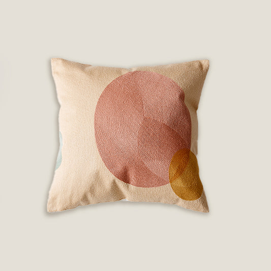 Beige Dot Peach Cushion Cover