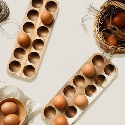 Acacia Wood Egg Holder