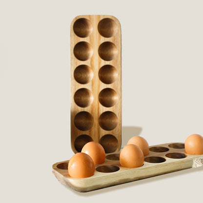 Acacia Wood Egg Holder