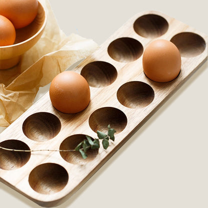 Acacia Wood Egg Holder