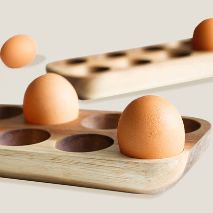 Acacia Wood Egg Holder