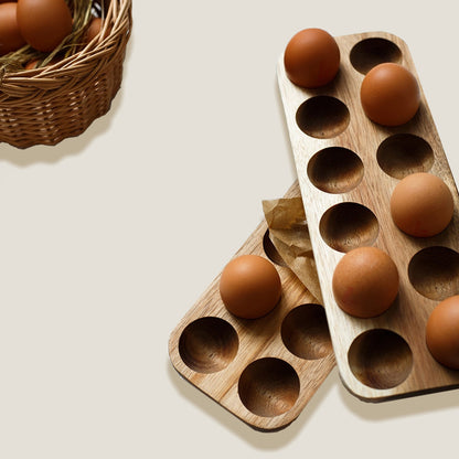 Acacia Wood Egg Holder