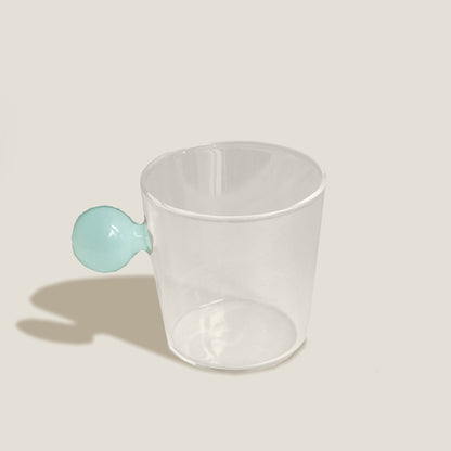 Aqua Dot Glass Mugs