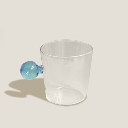 Aqua Dot Glass Mugs