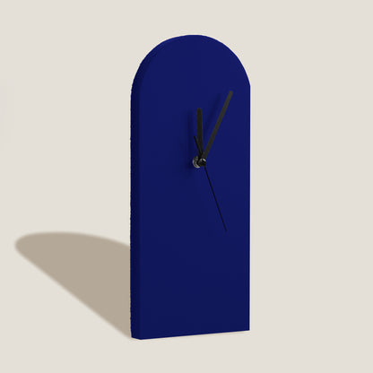 Blue Arch Wood Wall Clock