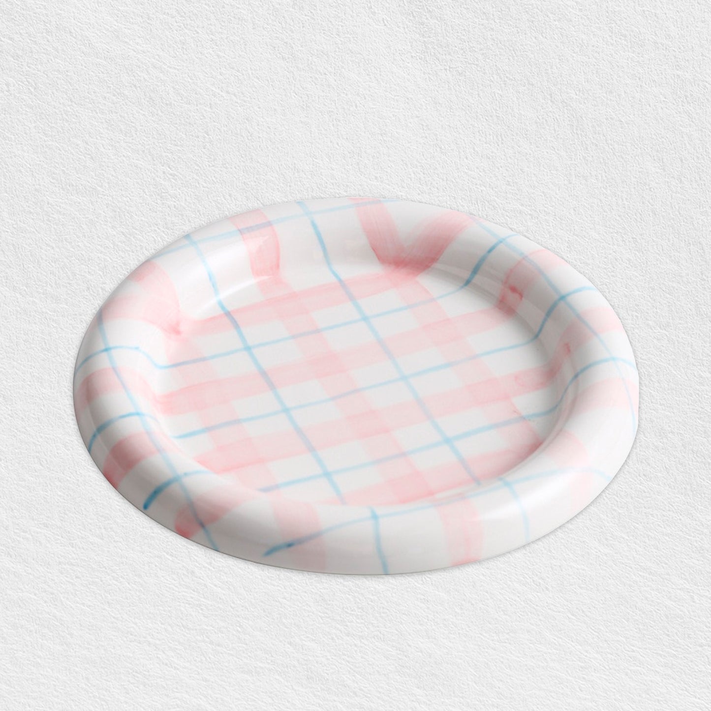 Pink Aro Grid Pastel Plates