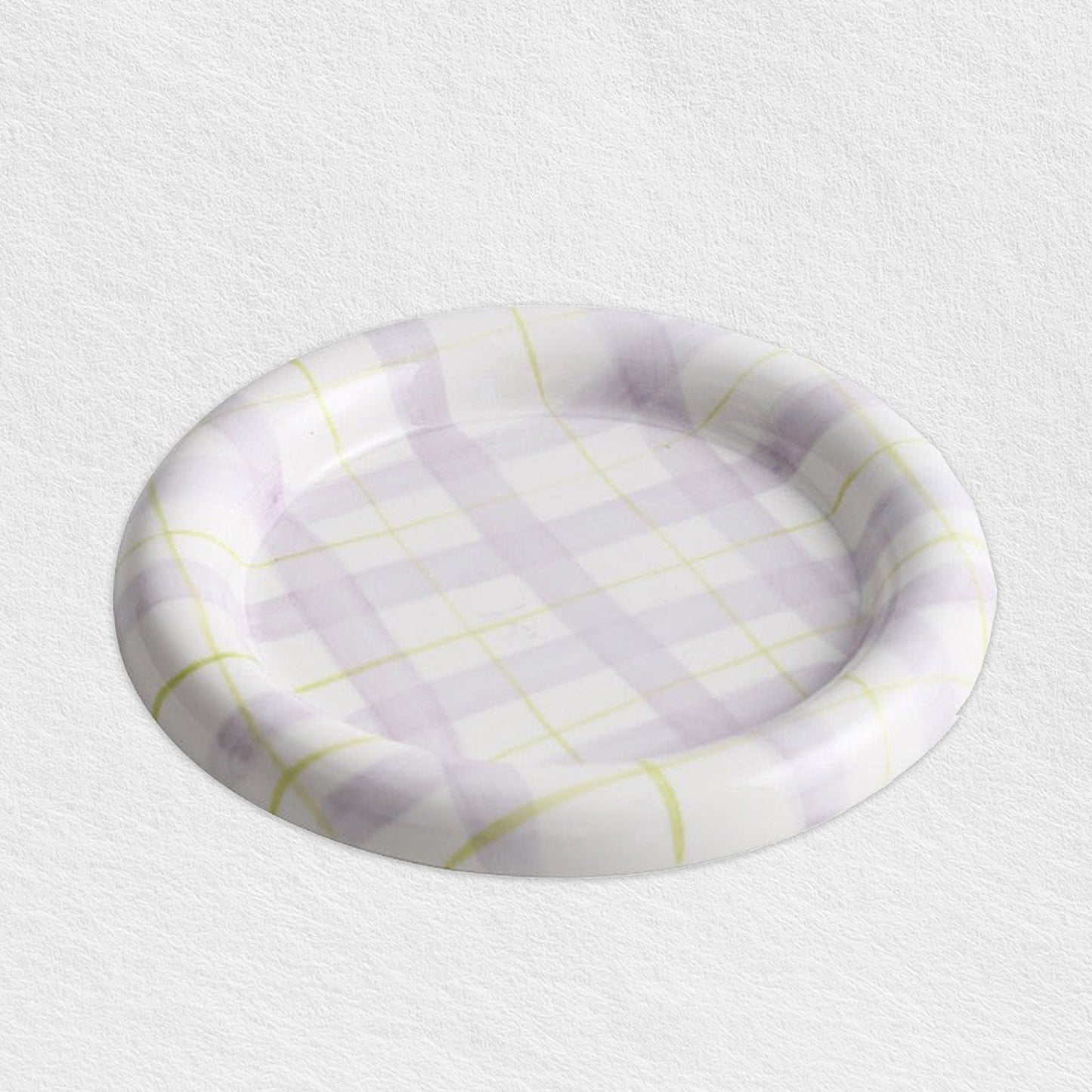 Purple Aro Grid Pastel Plates