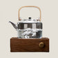 Bamboo Glass Teapot