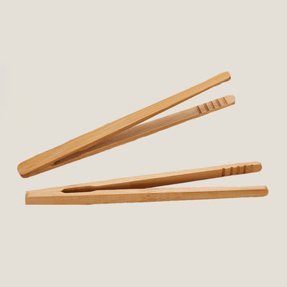 Conjunto de pinças de bambu